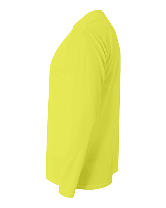 A4 N3165 Adult Cooling Performance Crew Long Sleeve (Safety Yellow)
